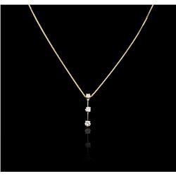 14KT Yellow Gold 0.55ctw Diamond Pendant With Chain