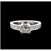 Image 1 : 14KT White Gold 0.49ctw Diamond Ring