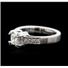 Image 2 : 14KT White Gold 0.49ctw Diamond Ring