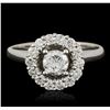 Image 1 : 14KT White Gold 0.86ctw Diamond Ring