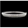 Image 1 : 0.50ctw Diamond Bangle Bracelet - 14KT White Gold