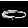 Image 2 : 0.50ctw Diamond Bangle Bracelet - 14KT White Gold