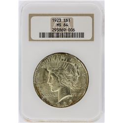 1923 NGC MS64 Peace Silver Dollar