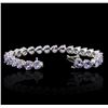 Image 3 : 14KT White Gold 30.68ctw Tanzanite Bracelet