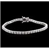 Image 1 : 14KT White Gold 4.49ctw Diamond Tennis Bracelet