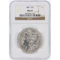 1887 NGC MS63 Morgan Silver Dollar