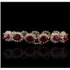 Image 2 : 14KT Yellow Gold 27.95ctw Ruby and Diamond Bracelet