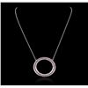 Image 1 : 14KT White Gold 2.00ctw Pink Sapphire Necklace