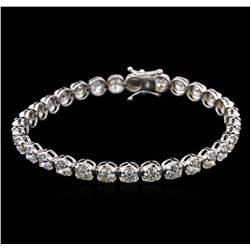 10.00ctw Diamond Tennis Bracelet - 18KT White Gold