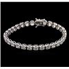 Image 1 : 10.00ctw Diamond Tennis Bracelet - 18KT White Gold