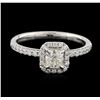 Image 1 : 14KT White Gold 0.61ctw Diamond Ring