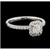 Image 2 : 14KT White Gold 0.61ctw Diamond Ring