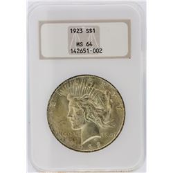 1923 NGC MS64 Peace Silver Dollar