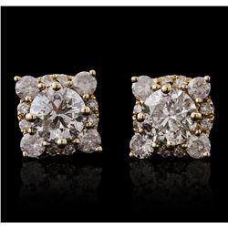 14KT Yellow Gold 1.62ctw Diamond Earrings