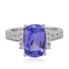 Image 1 : 14KT White Gold 3.63ct Tanzanite and Diamond Ring