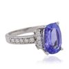 Image 2 : 14KT White Gold 3.63ct Tanzanite and Diamond Ring