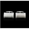 Image 1 : 14KT White Gold 0.26ctw Diamond Cuff Links