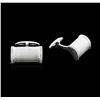 Image 2 : 14KT White Gold 0.26ctw Diamond Cuff Links