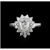 Image 1 : 1.55ctw Diamond Ring - 14KT White Gold