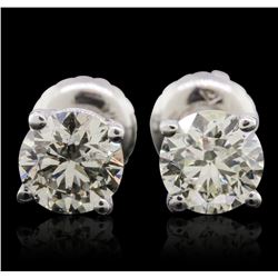 14KT White Gold 1.19ctw Diamond Solitaire Earrings