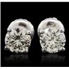 Image 1 : 14KT White Gold 1.19ctw Diamond Solitaire Earrings