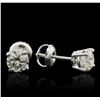 Image 2 : 14KT White Gold 1.19ctw Diamond Solitaire Earrings