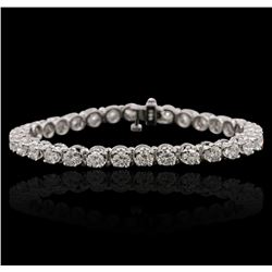 14KT White Gold 6.43ctw Diamond Tennis Bracelet