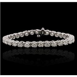 14KT White Gold 6.43ctw Diamond Tennis Bracelet