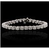 Image 1 : 14KT White Gold 6.43ctw Diamond Tennis Bracelet