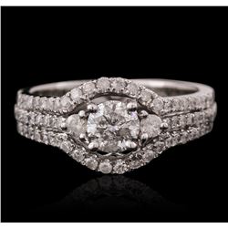 14KT White Gold 0.88ctw Diamond Ring