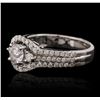 Image 2 : 14KT White Gold 0.88ctw Diamond Ring