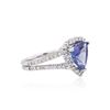 Image 2 : 14KT White Gold 3.27ct Tanzanite and Diamond Ring