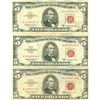 Image 1 : 1963 $5 Red Seal Bill Lot of 3