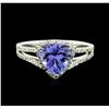 Image 1 : 14KT White Gold 1.72ct Tanzanite and Diamond Ring