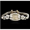 Hamilton 14KT White Gold 1.00ctw Diamond Ladies Vintage Watch