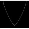 14KT White Gold 0.14ct Diamond Solitaire Necklace