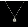 14KT White Gold 0.50ctw Diamond Pendant With Chain