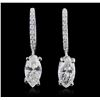 Image 1 : 18KT White Gold 2.54ctw Diamond Earrings