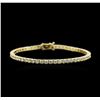 Image 1 : 18KT Yellow Gold 6.21ctw Diamond Tennis Bracelet