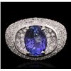 Image 1 : 14KT White Gold 2.69ct Tanzanite and Diamond Ring