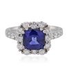 Image 1 : 14KT White Gold 3.00ct Sapphire and Diamond Ring