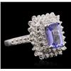 Image 2 : 14KT White Gold 1.88ct Tanzanite and Diamond Ring