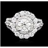 14KT White Gold EGL Certified 3.65ctw Diamond Ring