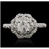 Image 1 : 14KT White Gold 0.95ctw Diamond Ring