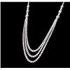 Image 3 : 14KT White Gold 10.26ctw Diamond Necklace