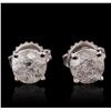 Image 1 : 14KT White Gold 1.44ctw Diamond Stud Earrings