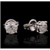 Image 2 : 14KT White Gold 1.44ctw Diamond Stud Earrings