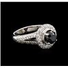 Image 2 : 2.63ctw Black Diamond Ring - 14KT White Gold