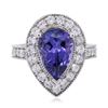 Image 1 : 14KT White Gold 3.30ct Tanzanite and Diamond Ring