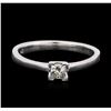 Image 1 : 14KT White Gold 0.18ct Diamond Solitaire Ring